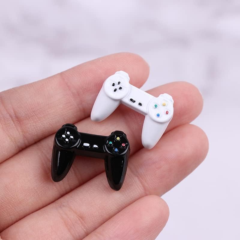 2Pcs Dollhouse Miniature Gamepad Model Game Controller, Funny Gamepad Model, 1:12Dollhouse Decor Accessories