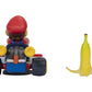 Super Mario Spin Out Mariokart Mario Racer Vehicle with 360 Spins, Wind Up and Go! Includes One 2.5” Mario Action Figure