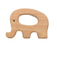 10pcs Natural Wooden Elephant Montessori Toy Pendant Pure Natural Beech Wood Animal Shape for Handmade Arts and Crafts (Elephant 10pcs)