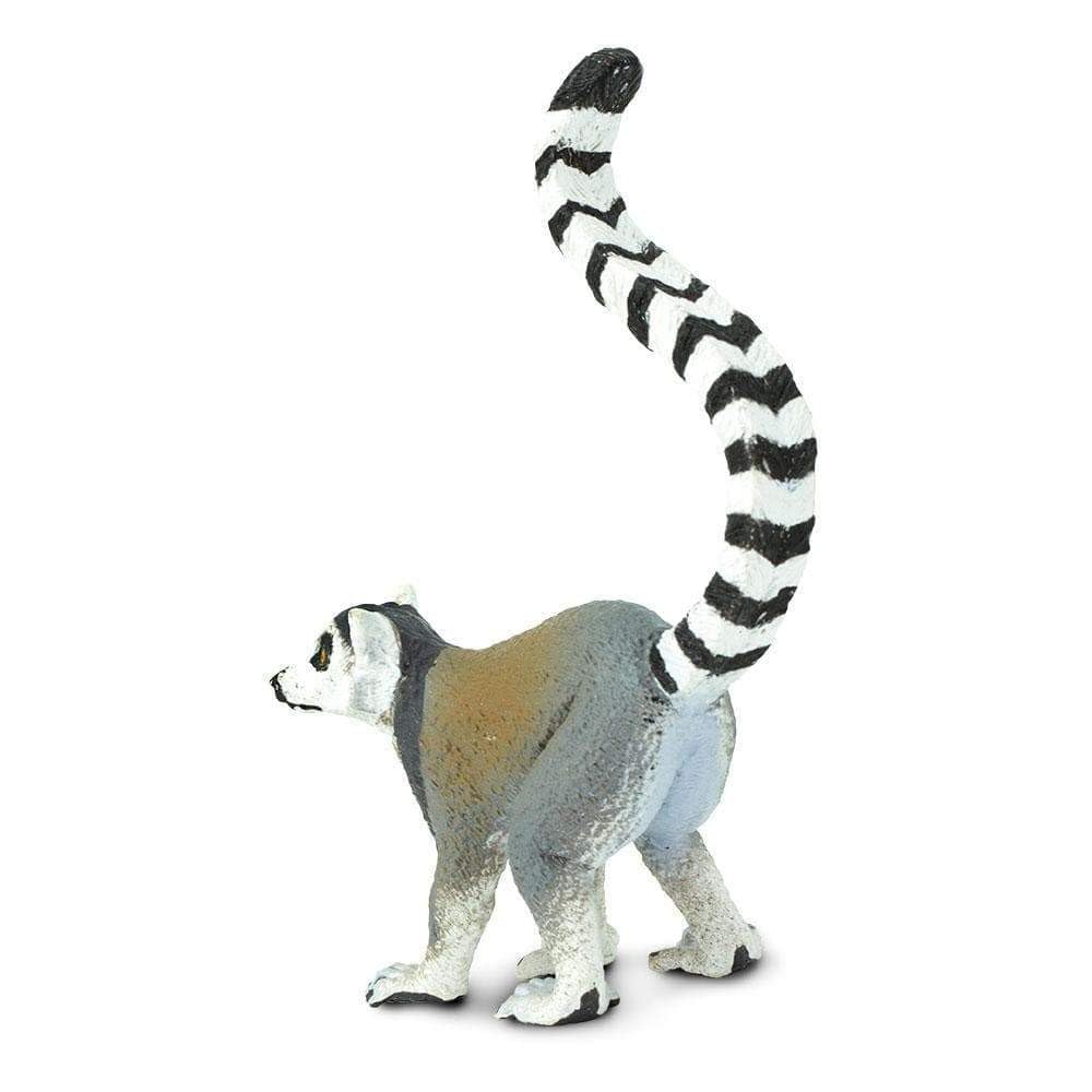 Safari Ltd. Ring-Tailed Lemur Figurine - Lifelike 4" Hand-Painted Wildlife Jungle Figure - Educational Toy for Boys, Girls & Kids Ages 3+