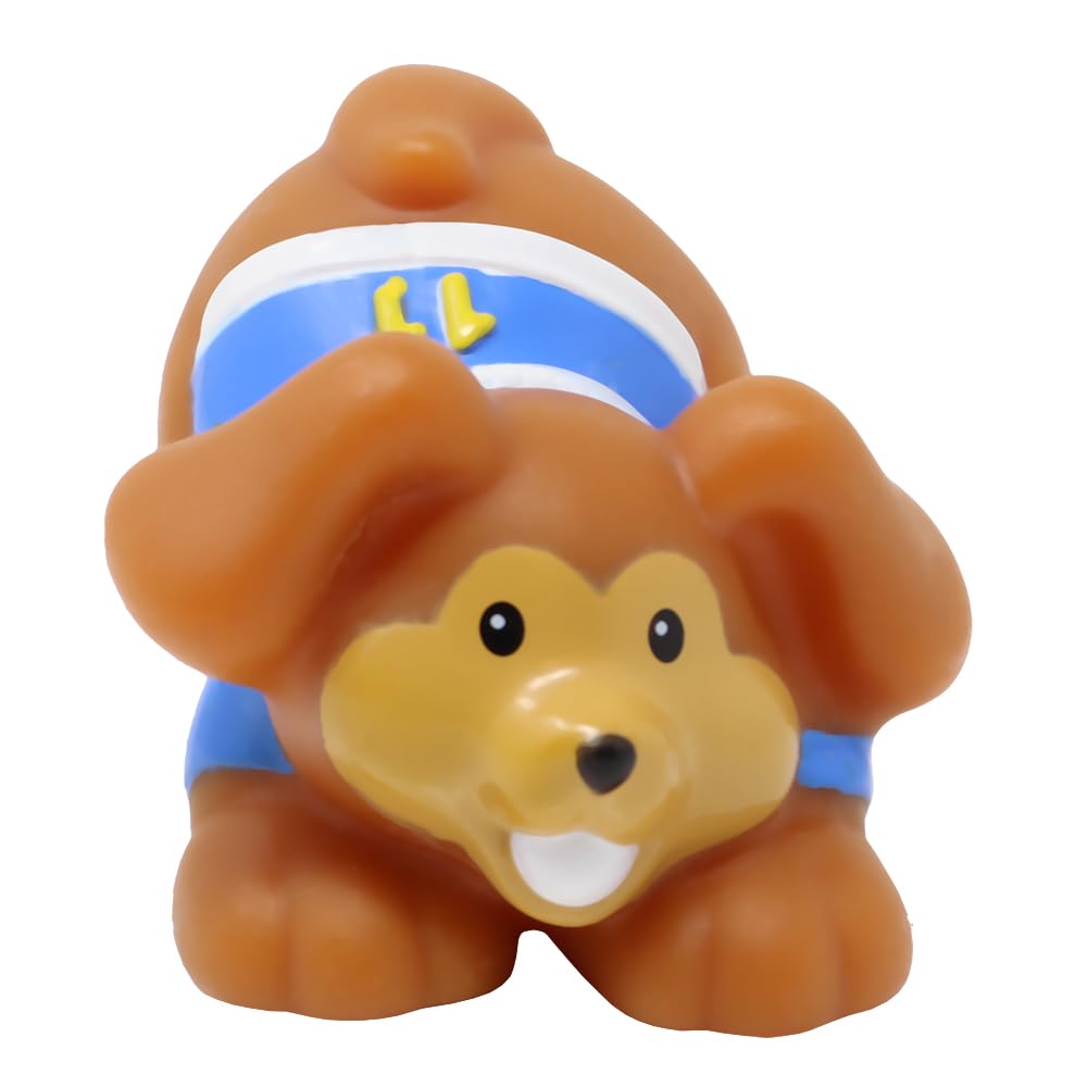 Fisher-Price Replacement Part for Collectible Little People Team Sports Soccer Playset T4845 - Replacement Brown Dog with Soccer Jersey