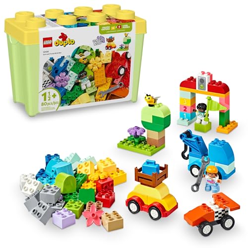 LEGO DUPLO Classic Cars and Trucks Brick Box Building Blocks - Learning & Educational STEM Toys for Toddlers, Ages 1.5+ Years - Develops Fine Motor