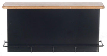 Dollhouse Miniature 1:12 Scale 1950's Black and OAK Counter #T4240