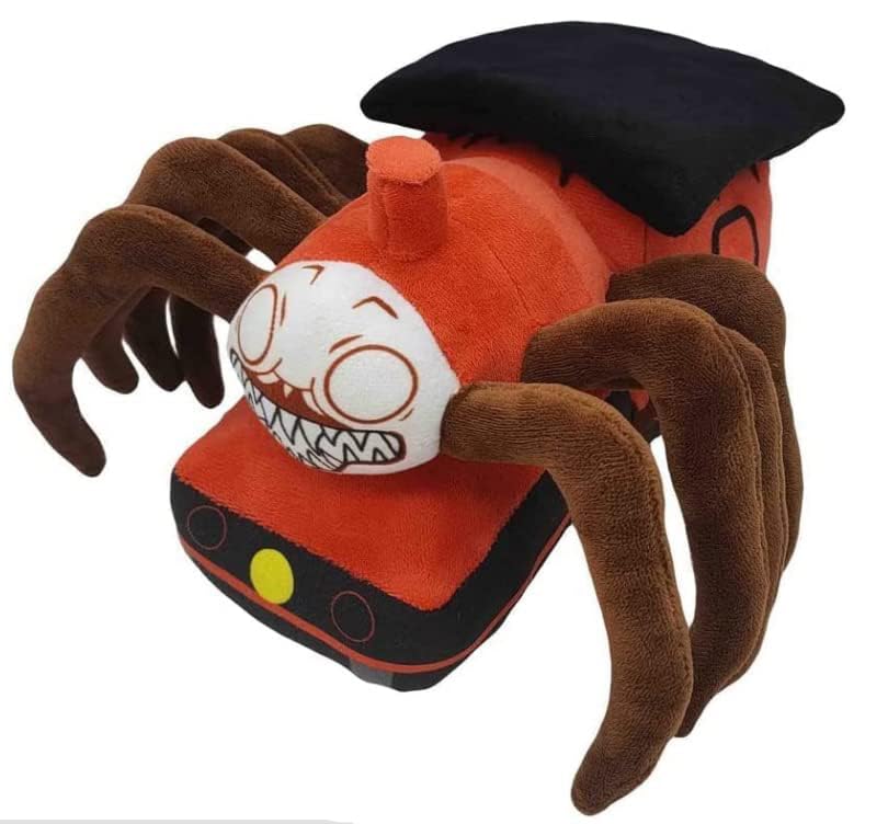 FBDCYIA Choo Choo Charles Plush Toy, 8.7Inch Charles Spider Train Doll, Gift for Kids Fans, Train Toy Spider Stuffed Animal (Red Style 1)