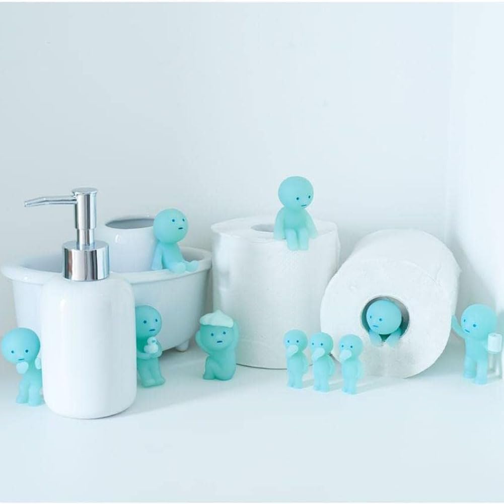 Dreams Smiski Glow in The Dark Mini Figure Set: Living, Toilet + Bath Series | 3 Assorted Blind Box