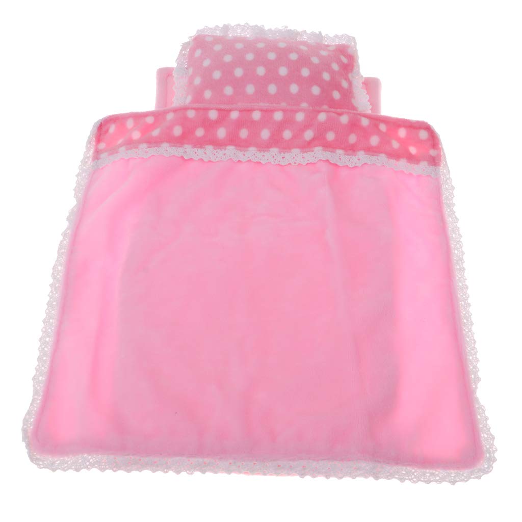 SM SunniMix 3 Pieces Bedding Set, Comforter Fits for 25cm Dolls
