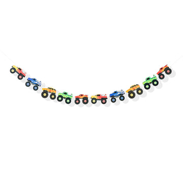 Monster Truck Birthday Party Banner,Truck Theme Party Decorations,Monster Party Supplies,Kids Monster Truck Party Favor