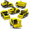 Tub Works® Construction™ Trucks Mold Free Bath Toys, 6 Pack | Sealed, No Hole Bath Toys Design Keeps Moisture Out | Soft, Squeezable & Float on Water