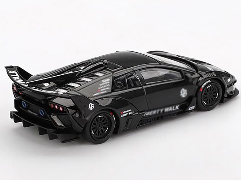 MINI GT Murcielago GT EVO LB - Silhouette Works Black Limited Edition 1/64 Diecast Model Car