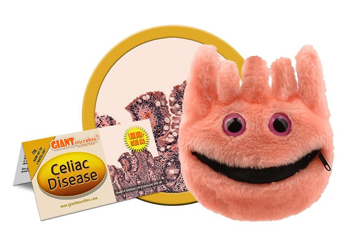 GIANT MICROBES Transforming Celiac Disease Plush, Celiac Gifts, Chronic Illness Essentials, Gastroenterology Gifts, Celiac Disease Awareness, Funny