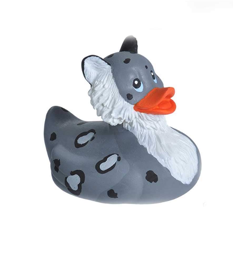 Wild Republic Rubber Ducks, Bath Toys, Kids Gifts, Pool Toys, Water Toys, Snow Leopard, 4"