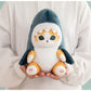 TQJOUJOU Cute Shark Cat Plush Toy, 8'' Cat Face Shark Stuffed Animal Plushies Doll, Kawaii Soft Stuffed Cat Shark Pillow Birthday Gift (Blue)