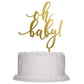 Sleyberoy Gold Mirror Acrylic Oh Baby Cake Topper