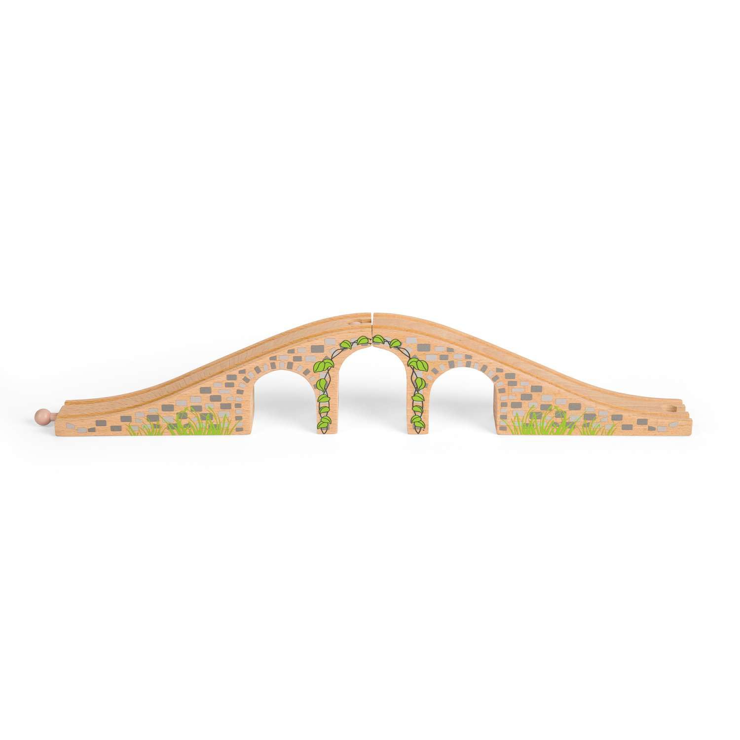 Bigjigs Rail Three Arch Bridge, Wooden Toys for 3 4 5 Year Olds