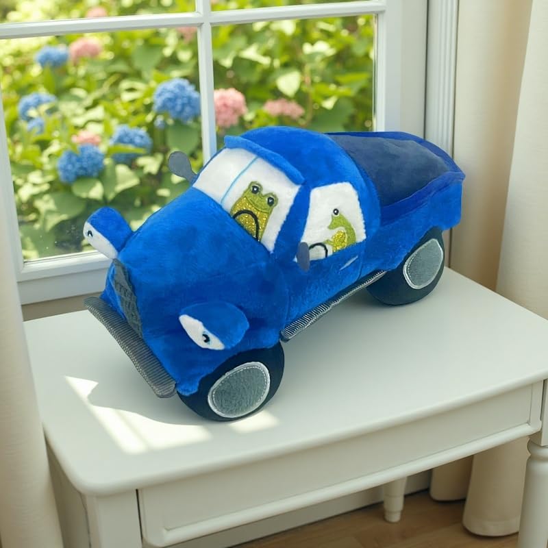 XIAOMOHAN New Blue Car Plush Stuffed Toy, Cute Plush Toy Decoration Gift