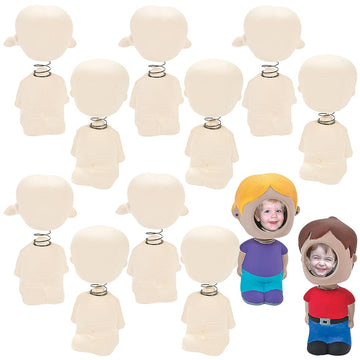 DIY Ceramic Bobble Head Picture Frames (set of 12) Crafts for Kids and Fun Home Activities