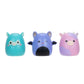 Squish-a-longs Party Pack On-the-Go Playset - Series 1 - Three 1” Mini-Squish with 9 Furnishings - Collect, Trade, & Play