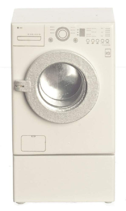 Dollhouse Miniature Modern Front Load Washing Machine w/ Riser