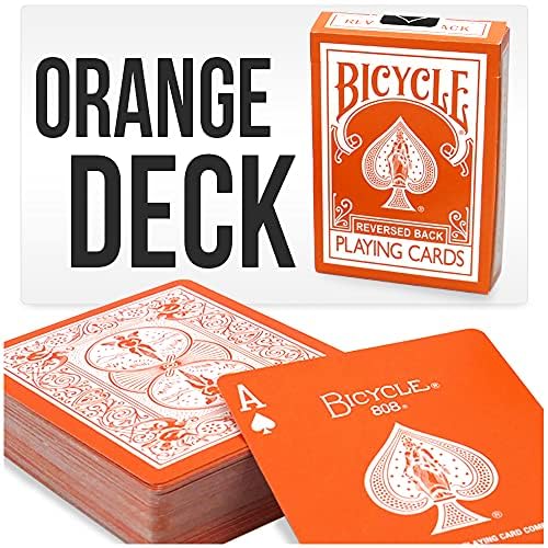 Magic Makers Orange Playing Cards Bicycle Deck
