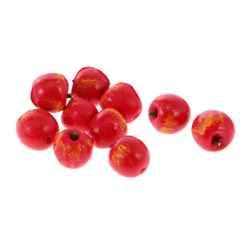 Jili Online 10pcs Mini Fruit Apple Dollhouse Miniature Kitchen Decor Accessory 1/12