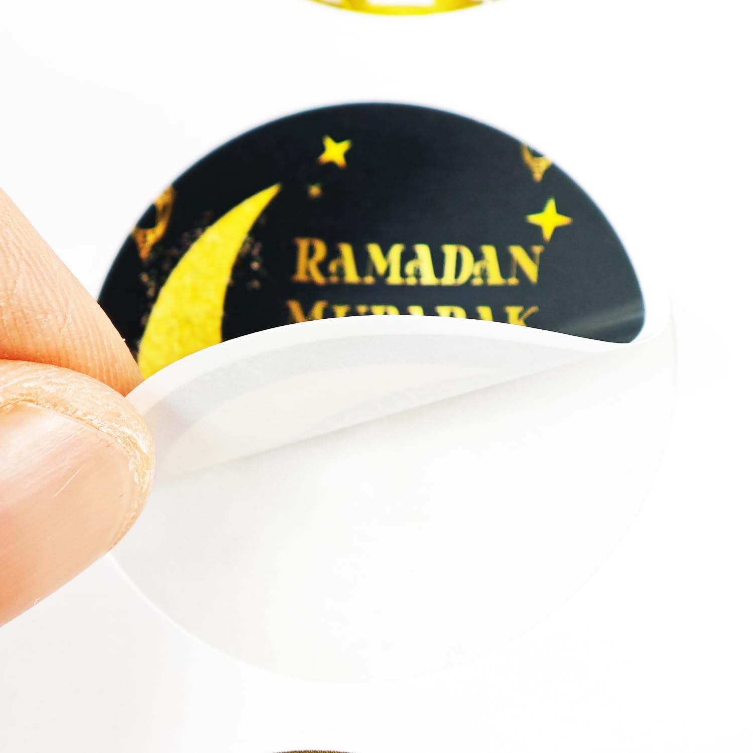 KYMY 180pcs Ramadan Stickers, Ramadan Eid Mubarak Circle Stickers, Islamic Muslim Ramadan Kareem Party Decorations, Round Ramadan Mubarak Sticker