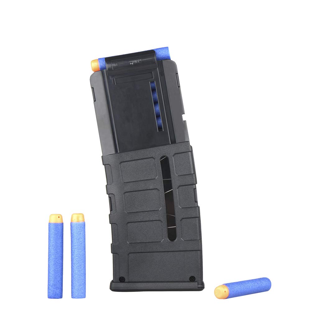 WORKER 12-Darts Magazine Clip Replacement for Nerf N-Strike Elite Toy Color Black