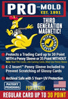 Box 25) 3rd Gen Pro-Mold 30/35 Point Magnetic ONE-Touch Card Holder with Included Penny Sleeve MH30SAB