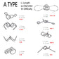 TANCH 16 PCS Type A+B Different Brain Teaser Metal Wire Puzzles IQ Challenge Magic Trick Unlinking & Linking Game Toys for Kids and Adults