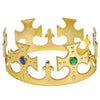 The Dreidel Company 6 Count Adjustable Gold Jeweled Crown Birthday Party Plastic Crowns, Party Supplies, Gatherings, & Events (6-Pack)