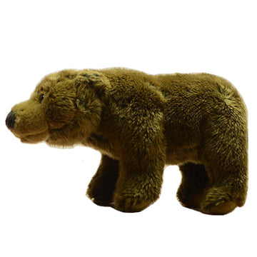 JIANEEXSQ Realistic Brown Bear Stuffed Animal Plush Toy, Simulation Brown Teddy Bear Plushies Soft Toy, Birthday Gift Decor