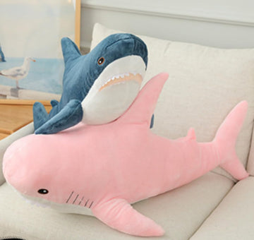 OPHRBU Shark Plushies Pillow Large, Plush Shark Toy Pillow, Comfortable Sleep Pillow Back Cushion, Kids Room Decoration, Bedtime Gift for Boys