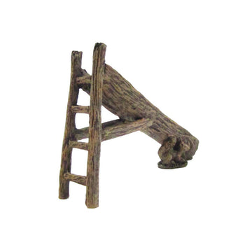 Treasure Gurus Miniature Wood Log Playground Slide Fairy Garden Landscape Decor Mini Outdoor Dollhouse Accessory