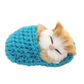 Coolayoung 4Pcs Sleeping Cat in Slipper Doll Toy, Mini Kitten in Shoe with Meows Sounds Decor Hand Toy Gift for Kids Boys Girls