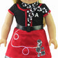 Red and Black Poodle Skirt Outfit for 18-Inch Dolls | Premium Quality & Trendy Design | Dolls Clothes | Outfit Fashions for Dolls for Popular Brands