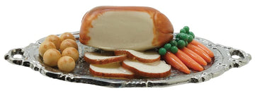 Dollhouse Miniature Turkey Dinner on Platter