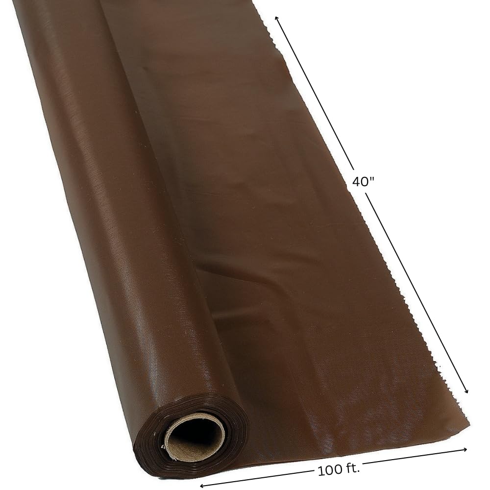 Fun Express 40 x 100 Feet Plastic Table Cover Roll Premium Disposable Plastic Tablecloth for All Type/Shape Tables | Picnic, Party, Banquet