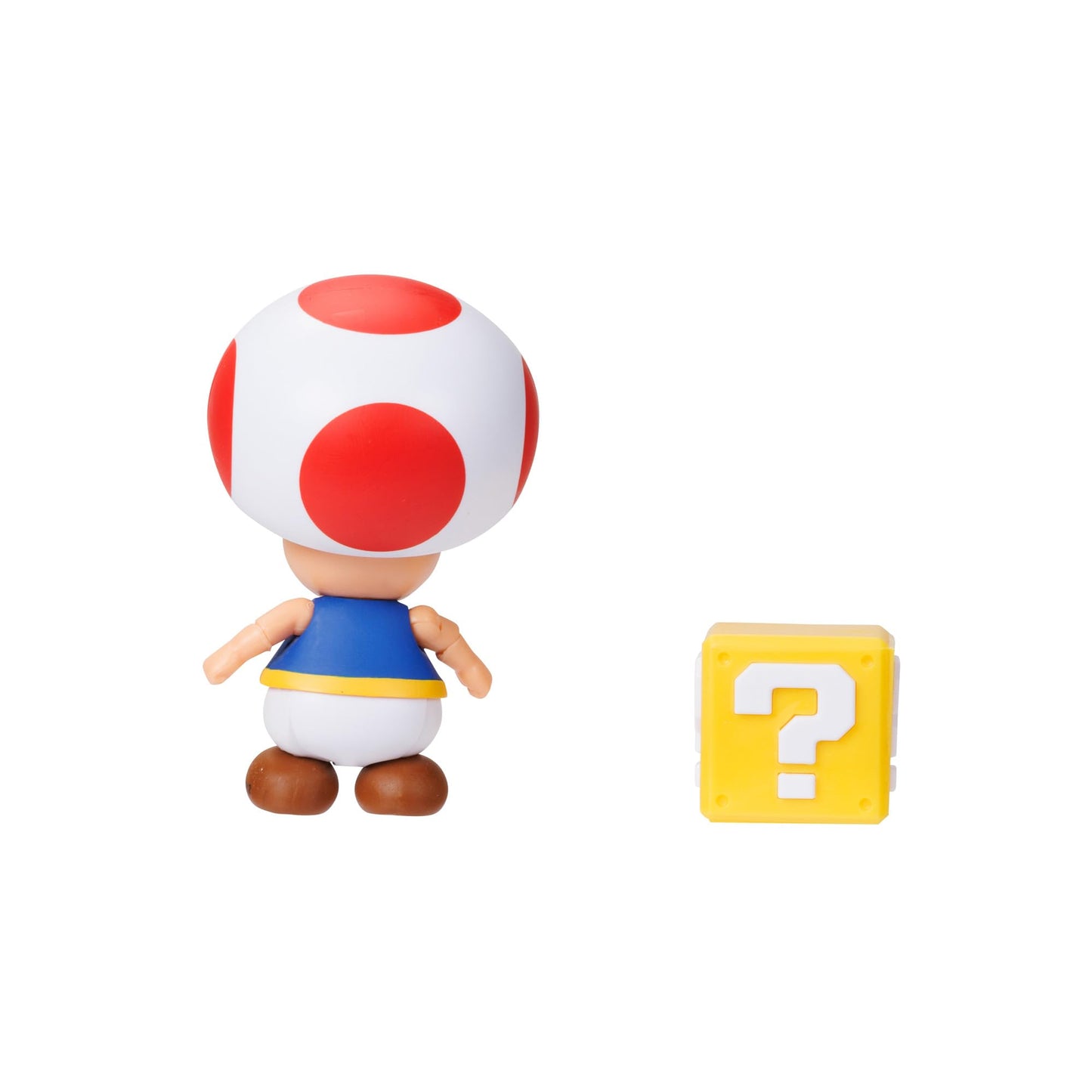 Super Mario 4" Action Figures Red Toad with Question Block