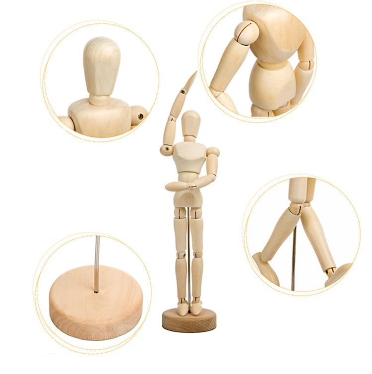 ZXZCTTC Wooden Manikin Mannequin Sketching Lay Figure Drawing Model Aid Human Figure Artist Draw Painting Model Mannequin Jointed Doll for Art Drawing