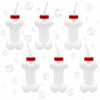 4E's Novelty Dog Bone Cups with Straw (6 Pack) 14 oz - Paw Dog Patrol Party Supplies, Birthday Party Supplies Decorations, Puppy Birthday Party Favors