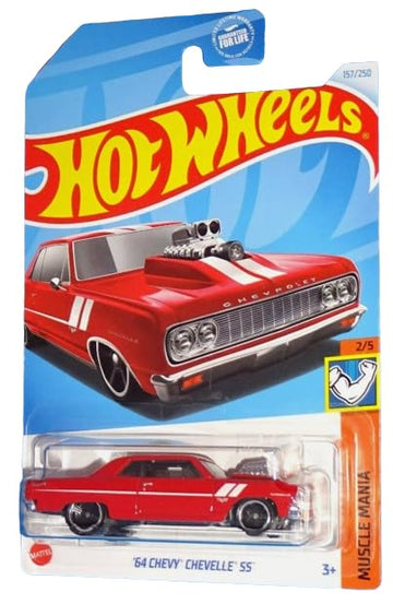 Hot Wheels '64 Chevy Chevelle SS Red Muscle Mania 2/5