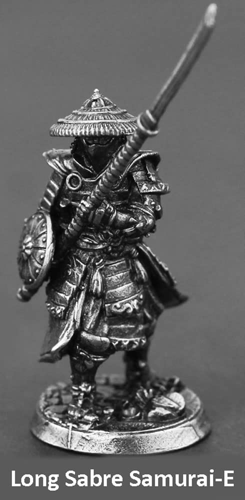Alloy Samurai Model, Ancient Mini Warrior Model Toy, Japanese Style Table Games and Chess Decoration Military Manual, DIY Alloy Samurai Doll (Long