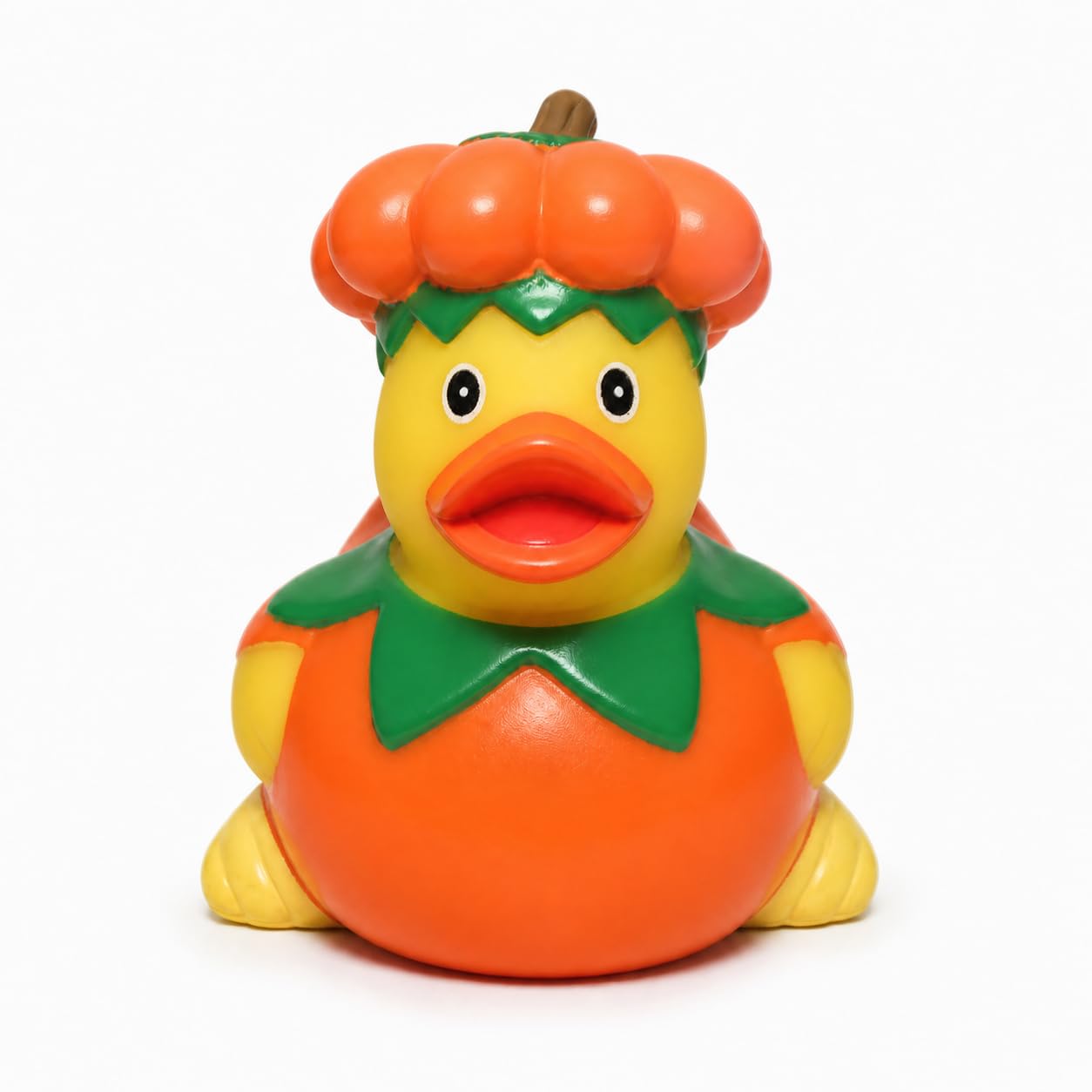 3" Halloween Pumpkin Rubber Duck [Sealed Hole, Floats Upright] - Baby Safe Bathtub Bathing Toy