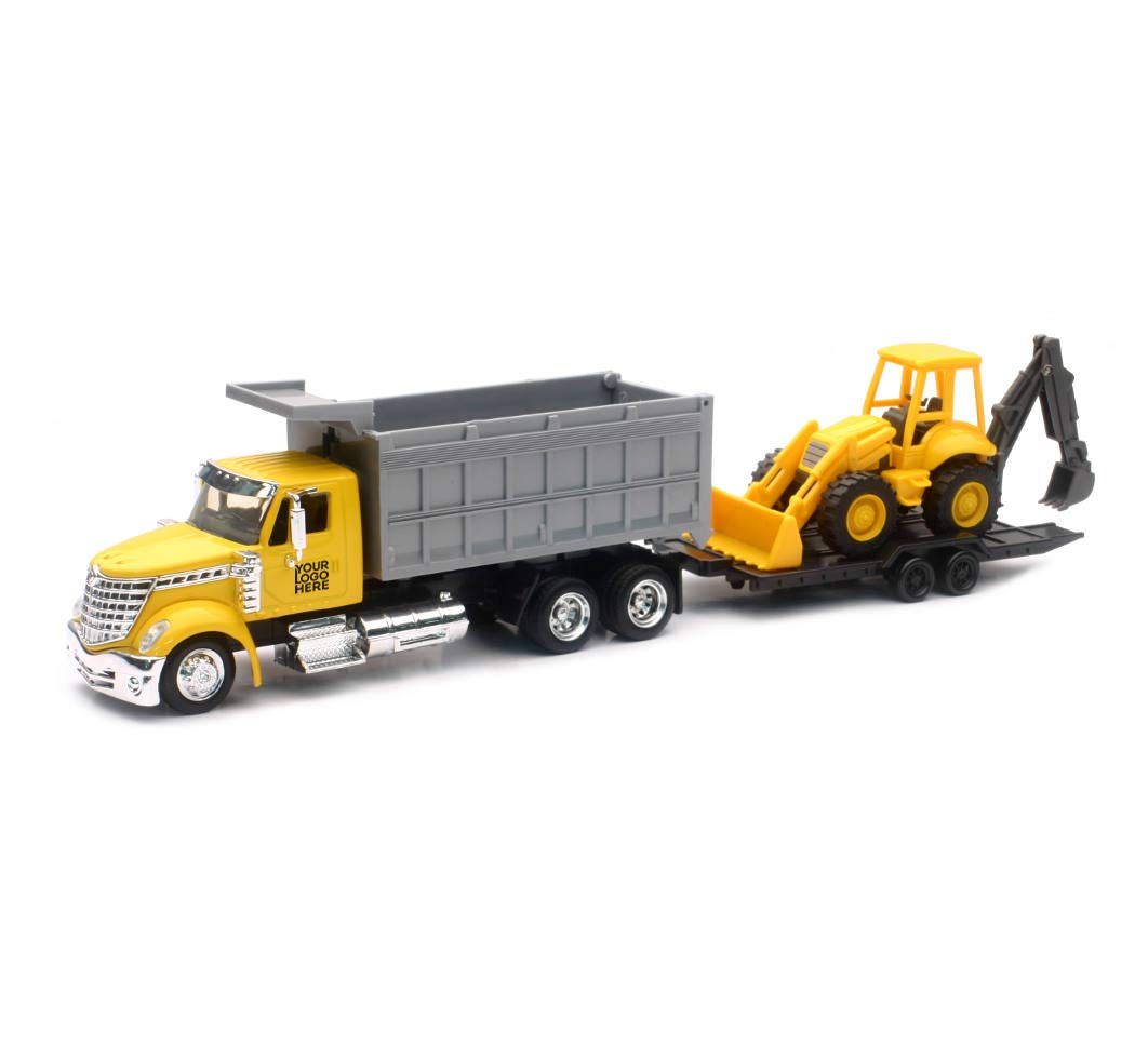 Shop72 Custom Diecast NewRay Replica of International Lonestar Dump Truck for Promotional Use - Yellow