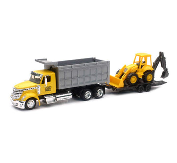 Shop72 Custom Diecast NewRay Replica of International Lonestar Dump Truck for Promotional Use - Yellow