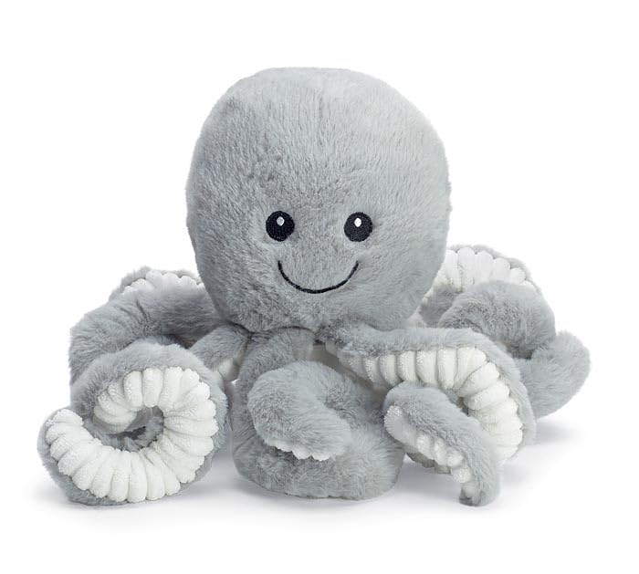 burton+BURTON Plush Small Gray Octopus, 11-Inch