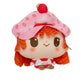 TeeTurtle Cloudheads Strawberry Shortcake Plush - 5-Inch Official Strawberry Scented Stuffed Animal with Embroidered Details - Soft Cuddly Plush Toys