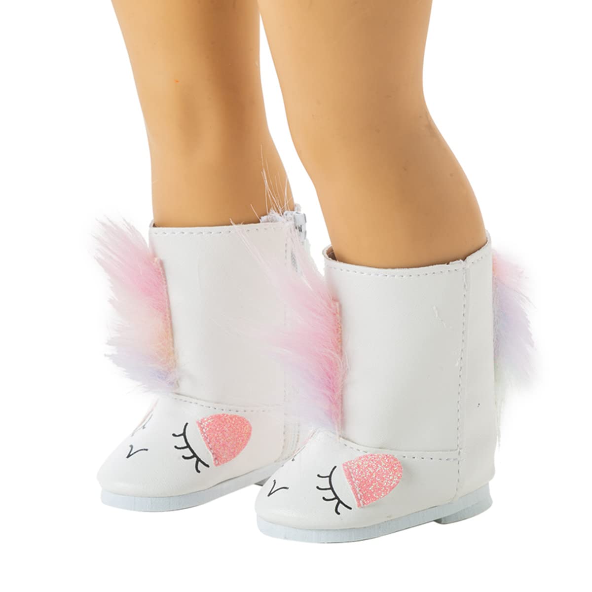 Doll Shoes Accessories Doll Snow Boots Fit 18-inch American Doll Girl Dolls (Unicorn Boots)