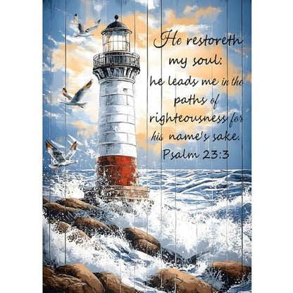 Puzzles for Adults 1000 Pieces, Lighthouse Jigsaw Puzzles - Lighthouse Beacon, Impossible Christian Bible Puzzle for Seniors Families,27.56x19.69