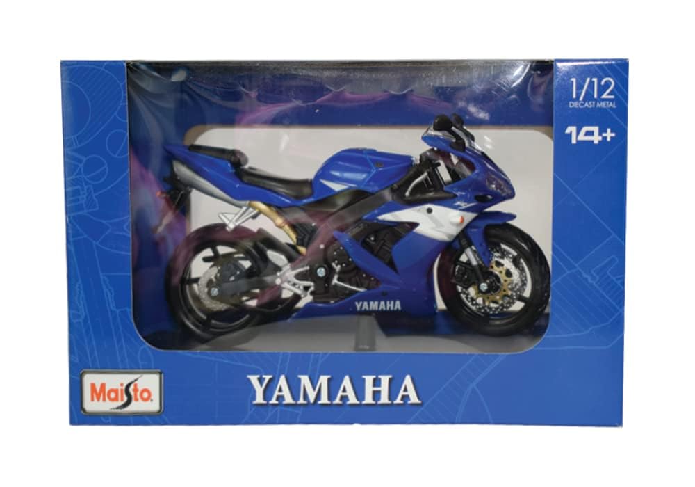 Maisto Yamaha YZF-R1 Motorbike - 1:12 Scale - Incredibly Detailed Die-Cast Replica Collectible Motorcycle Model, Blue