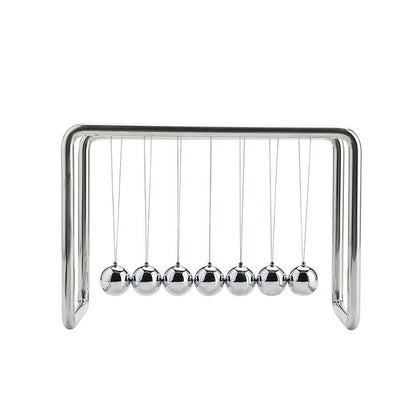 CERROPI Newtons Cradle Pendulum with 7 Balls, Classic Swing Newton Balance Ball, 30+ Sec Swingtime, Science Physics Gadget, Desk Toys & Office Gadgets